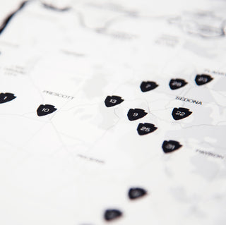 Arizona State Parks Map Checklist Poster