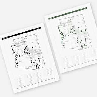 Arizona State Parks Map Checklist Poster