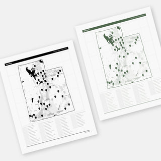 Utah State Parks Map Checklist Poster