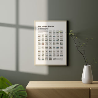 Iconic Places of The World Checklist Poster