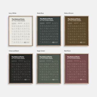 Modern National Parks Checklist Poster