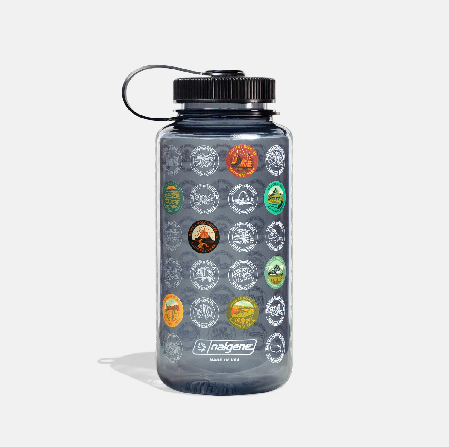 National Park Sticker Bottle | Nalgene - Coal